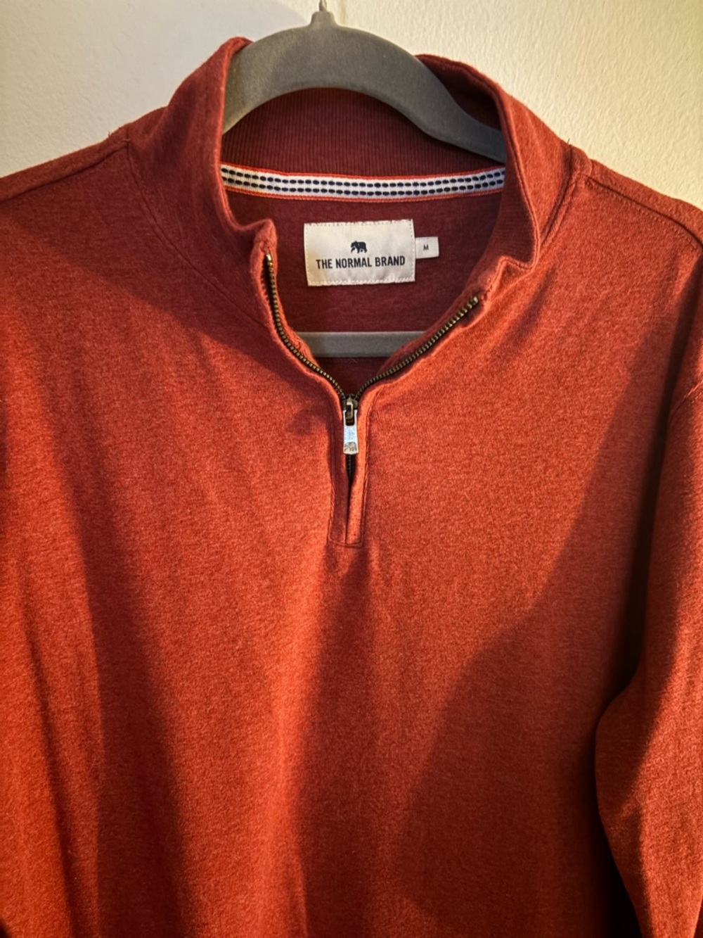 The Normal Brand Puremeso Weekend 1/4 Zip in Oxblood Men’s Size M EUC